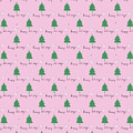 Christmas tree pink pattern